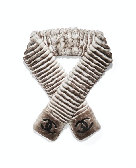 chanel rabbit fur scarf|Chanel bandana scarves.